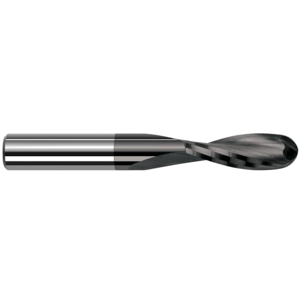 End Mill for Plastics - Ball Upcut - 2 Flute, 0.0625" (1/16), Length of Cut: 5/16"